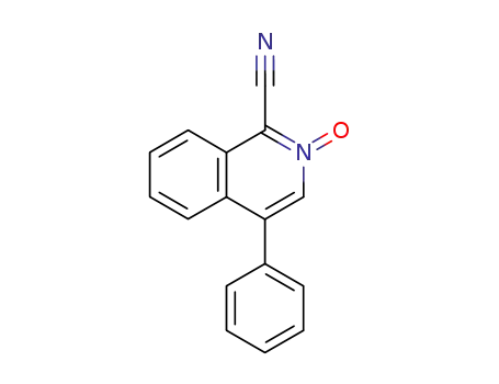 Molecular Structure of 65810-54-0 (1-Isoquinolinecarbonitrile, 4-phenyl-, 2-oxide)
