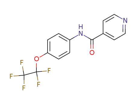 Molecular Structure of 62315-15-5 (4-Pyridinecarboxamide, N-[4-(pentafluoroethoxy)phenyl]-)