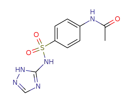 Molecular Structure of 21357-98-2 (4-acetylamino-<i>N</i>-(1<i>H</i>-[1,2,4]triazol-3-yl)-benzenesulfonamide)