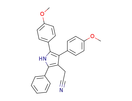 Molecular Structure of 21766-17-6 ([4,5-bis(4-methoxyphenyl)-2-phenyl-1H-pyrrol-3-yl]acetonitrile)