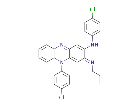 Molecular Structure of 23395-94-0 (2-Phenazinamine, N,5-bis(4-chlorophenyl)-3,5-dihydro-3-(propylimino)-)