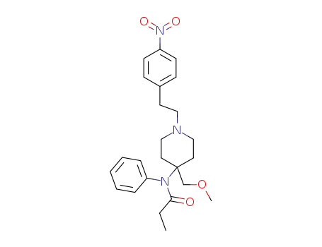 Molecular Structure of 61379-79-1 (Propanamide,
N-[4-(methoxymethyl)-1-[2-(4-nitrophenyl)ethyl]-4-piperidinyl]-N-phenyl-)