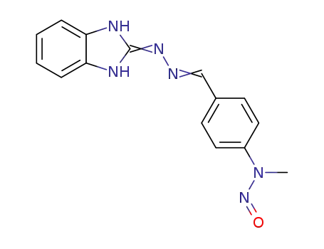 Molecular Structure of 38104-63-1 (Benzaldehyde,4-(methylnitrosoamino)-, 2-(1H-benzimidazol-2-yl)hydrazone)