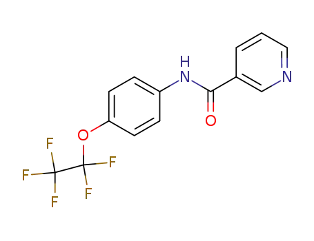 Molecular Structure of 62315-08-6 (3-Pyridinecarboxamide, N-[4-(pentafluoroethoxy)phenyl]-)