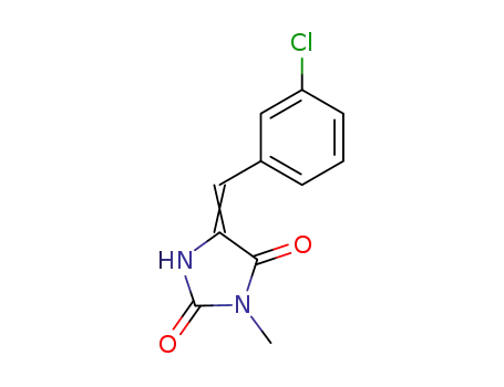 Molecular Structure of 88568-77-8 (2,4-Imidazolidinedione, 5-[(3-chlorophenyl)methylene]-3-methyl-)