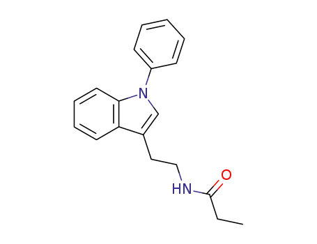 Molecular Structure of 63049-84-3 (Propanamide, N-[2-(1-phenyl-1H-indol-3-yl)ethyl]-)