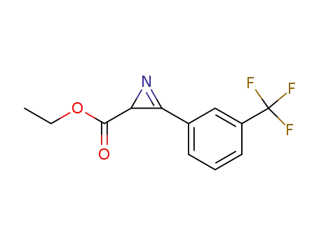 Molecular Structure of 64300-36-3 (2H-Azirine-2-carboxylic acid, 3-[3-(trifluoromethyl)phenyl]-, ethyl ester)