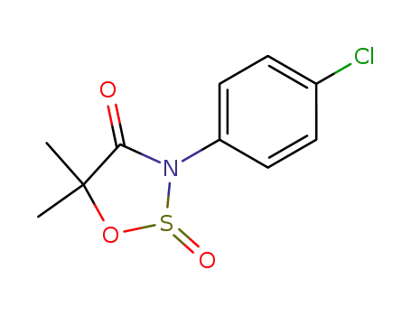 Molecular Structure of 61938-56-5 (1,2,3-Oxathiazolidin-4-one, 3-(4-chlorophenyl)-5,5-dimethyl-, 2-oxide)