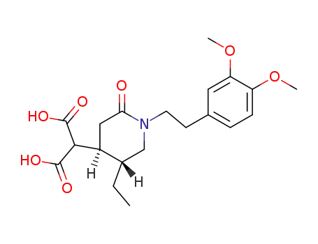 trans-1-(3,4-Dimethoxy-phenethyl)-5-ethyl-2-oxo-4-piperidinyl-malonsaeure