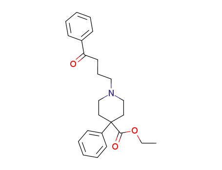 Molecular Structure of 14860-20-9 (4-Piperidinecarboxylicacid, 1-(4-oxo-4-phenylbutyl)-4-phenyl-, ethyl ester)
