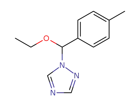 Molecular Structure of 62843-35-0 (1H-1,2,4-Triazole, 1-[ethoxy(4-methylphenyl)methyl]-)