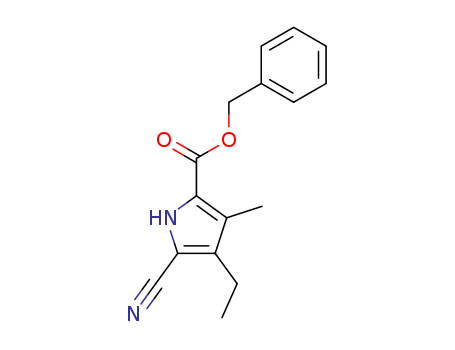 1H-Pyrrole-2-carboxylic acid, 5-cyano-4-ethyl-3-methyl-, phenylmethyl ester