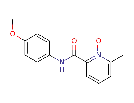 Molecular Structure of 56387-85-0 (2-Pyridinecarboxamide, N-(4-methoxyphenyl)-6-methyl-, 1-oxide)
