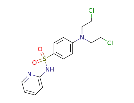 Molecular Structure of 10209-75-3 (4-[bis(2-chloroethyl)amino]-N-(pyridin-2-yl)benzenesulfonamide)