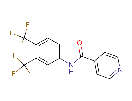 Molecular Structure of 62315-11-1 (4-Pyridinecarboxamide, N-[3,4-bis(trifluoromethyl)phenyl]-)