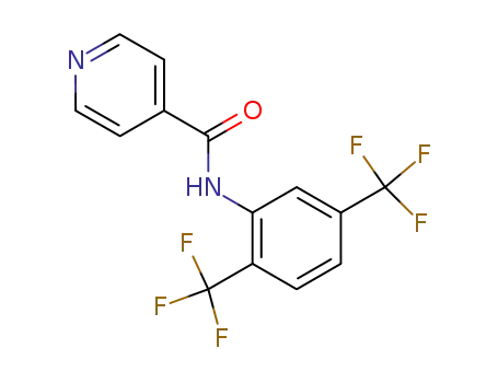 Molecular Structure of 62315-17-7 (4-Pyridinecarboxamide, N-[2,5-bis(trifluoromethyl)phenyl]-)
