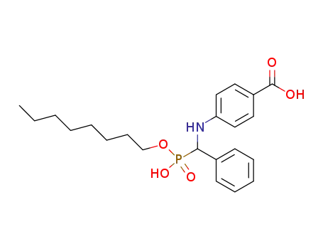 Molecular Structure of 61676-83-3 (Benzoic acid, 4-[[[hydroxy(octyloxy)phosphinyl]phenylmethyl]amino]-)