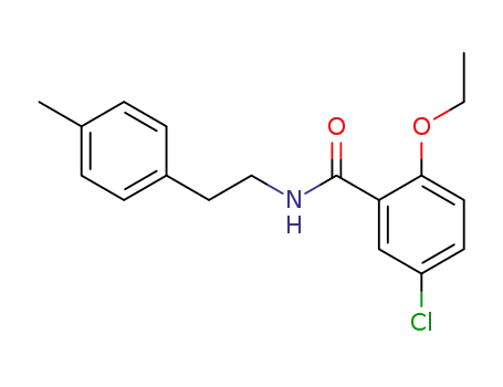 Molecular Structure of 64353-01-1 (Benzamide, 5-chloro-2-ethoxy-N-[2-(4-methylphenyl)ethyl]-)
