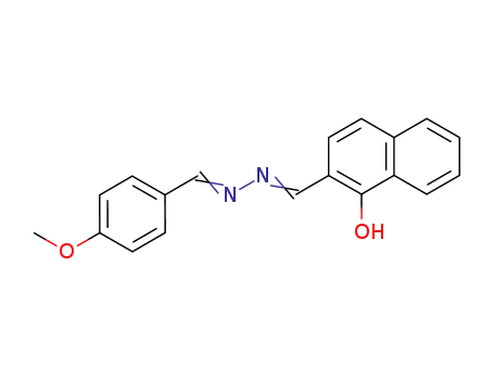 Molecular Structure of 59216-27-2 (2-Naphthalenecarboxaldehyde, 1-hydroxy-,
[(4-methoxyphenyl)methylene]hydrazone)