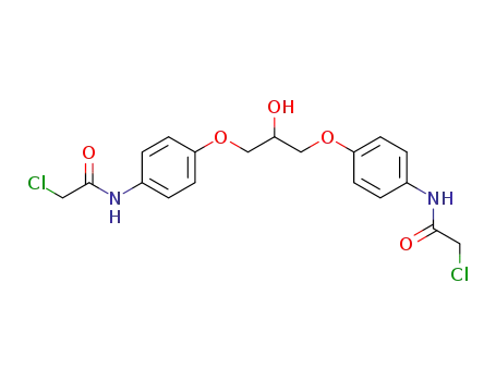 Molecular Structure of 77002-61-0 (Acetamide,
N,N'-[(2-hydroxy-1,3-propanediyl)bis(oxy-4,1-phenylene)]bis[2-chloro-)