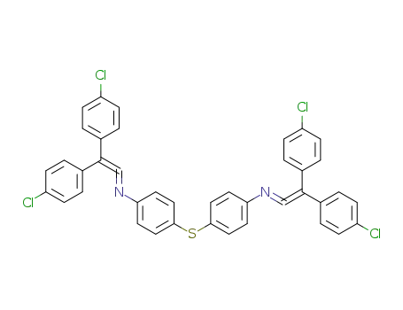 Molecular Structure of 63168-29-6 (Benzenamine, 4,4'-thiobis[N-[bis(4-chlorophenyl)ethenylidene]-)