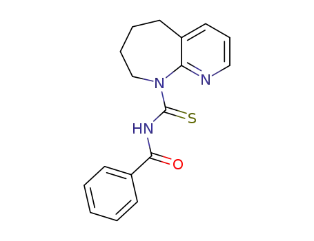 Molecular Structure of 60782-42-5 (Benzamide,
N-[(5,6,7,8-tetrahydro-9H-pyrido[2,3-b]azepin-9-yl)thioxomethyl]-)