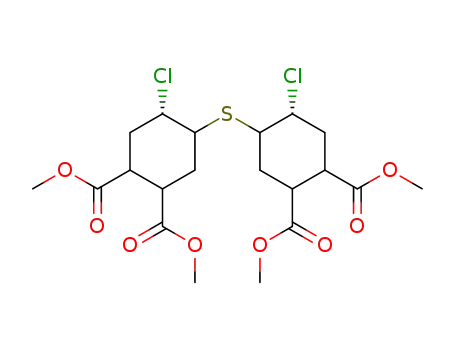 Molecular Structure of 62833-59-4 (1,2-Cyclohexanedicarboxylic acid, 4,4'-thiobis[5-chloro-, tetramethyl
ester)