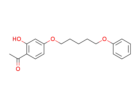 Molecular Structure of 63359-95-5 (Ethanone, 1-[2-hydroxy-4-[(5-phenoxypentyl)oxy]phenyl]-)