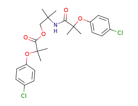 Molecular Structure of 34789-77-0 (Propanoic acid, 2-(4-chlorophenoxy)-2-methyl-,
2-[[2-(4-chlorophenoxy)-2-methyl-1-oxopropyl]amino]-2-methylpropyl
ester)
