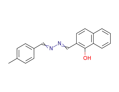 Molecular Structure of 59216-28-3 (2-Naphthalenecarboxaldehyde, 1-hydroxy-,
[(4-methylphenyl)methylene]hydrazone)
