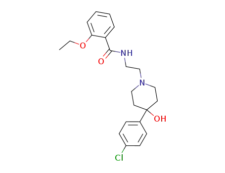 Molecular Structure of 63004-91-1 (Benzamide,
N-[2-[4-(4-chlorophenyl)-4-hydroxy-1-piperidinyl]ethyl]-2-ethoxy-)