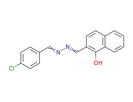 Molecular Structure of 59216-29-4 (2-Naphthalenecarboxaldehyde, 1-hydroxy-,
[(4-chlorophenyl)methylene]hydrazone)