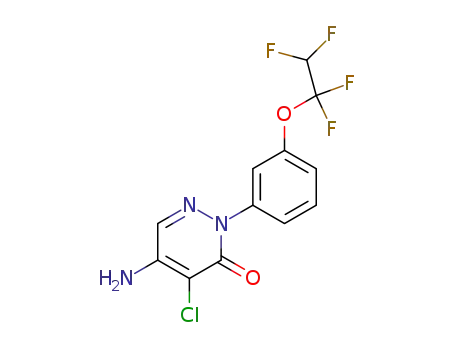 Molecular Structure of 62306-16-5 (3(2H)-Pyridazinone,5-amino-4-chloro-2-[3-(1,1,2,2-tetrafluoroethoxy)phenyl]-)