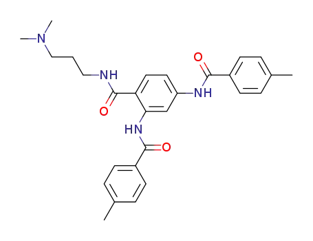 Molecular Structure of 59622-42-3 (Benzamide,
N-[3-(dimethylamino)propyl]-2,4-bis[(4-methylbenzoyl)amino]-)