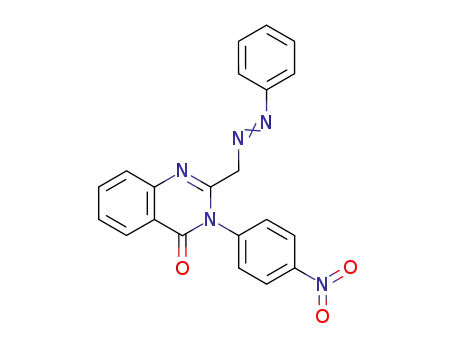 Molecular Structure of 65772-34-1 (4(3H)-Quinazolinone, 3-(4-nitrophenyl)-2-[(phenylazo)methyl]-)
