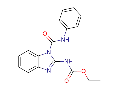 Molecular Structure of 61677-72-3 (Carbamic acid, [1-[(phenylamino)carbonyl]-1H-benzimidazol-2-yl]-,
ethyl ester)