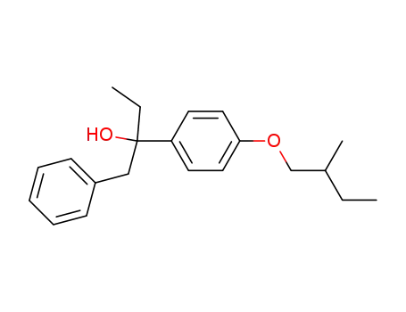 Molecular Structure of 67131-84-4 (Benzeneethanol, a-ethyl-a-[4-(2-methylbutoxy)phenyl]-)