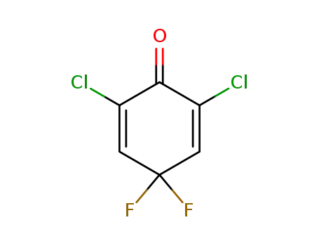 Molecular Structure of 63418-15-5 (2,5-Cyclohexadien-1-one, 2,6-dichloro-4,4-difluoro-)