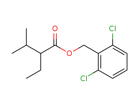 Molecular Structure of 62391-66-6 (Butanoic acid, 2-ethyl-3-methyl-, (2,6-dichlorophenyl)methyl ester)