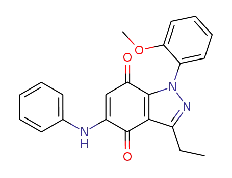 5-Anilino-3-ethyl-1-(2-methoxyphenyl)-1H-indazole-4,7-dione