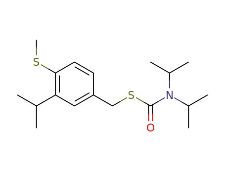 Molecular Structure of 57732-28-2 (Carbamothioic acid, bis(1-methylethyl)-,
S-[[3-(1-methylethyl)-4-(methylthio)phenyl]methyl] ester)