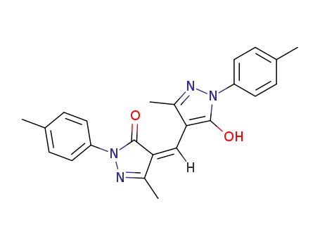 3H-Pyrazol-3-one,
2,4-dihydro-4-[[5-hydroxy-3-methyl-1-(4-methylphenyl)-1H-pyrazol-4-yl]
methylene]-5-methyl-2-(4-methylphenyl)-, (Z)-