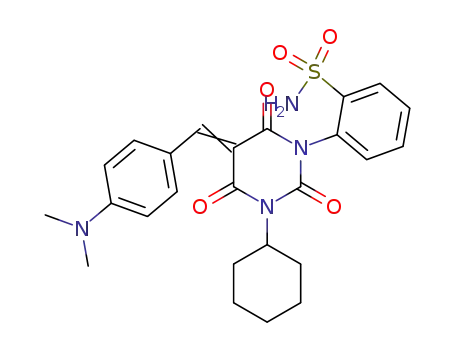 Benzenesulfonamide,
2-[3-cyclohexyl-5-[[4-(dimethylamino)phenyl]methylene]tetrahydro-2,4,6-
trioxo-1(2H)-pyrimidinyl]-