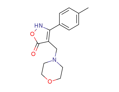 Molecular Structure of 61195-09-3 (5(2H)-Isoxazolone, 3-(4-methylphenyl)-4-(4-morpholinylmethyl)-)