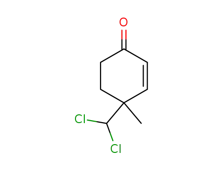Molecular Structure of 38510-80-4 (2-Cyclohexen-1-one, 4-(dichloromethyl)-4-methyl-)