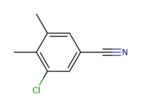 Molecular Structure of 67648-12-8 (Benzonitrile, 3-chloro-4,5-dimethyl-)