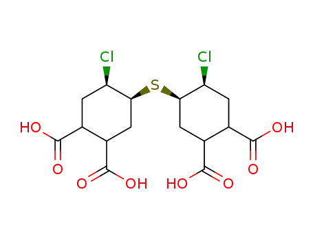 Molecular Structure of 62833-57-2 (1,2-Cyclohexanedicarboxylic acid, 4,4'-thiobis[5-chloro-)