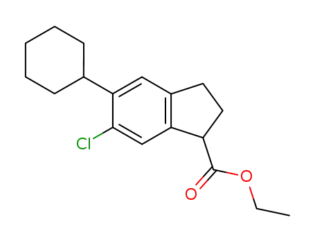 1H-Indene-1-carboxylic acid, 6-chloro-5-cyclohexyl-2,3-dihydro-, ethyl
ester