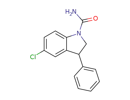 Molecular Structure of 62236-45-7 (1H-Indole-1-carboxamide, 5-chloro-2,3-dihydro-3-phenyl-)