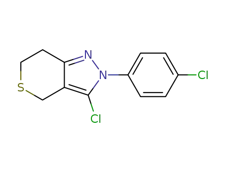 Molecular Structure of 64548-28-3 (Thiopyrano[4,3-c]pyrazole,
3-chloro-2-(4-chlorophenyl)-2,4,6,7-tetrahydro-)